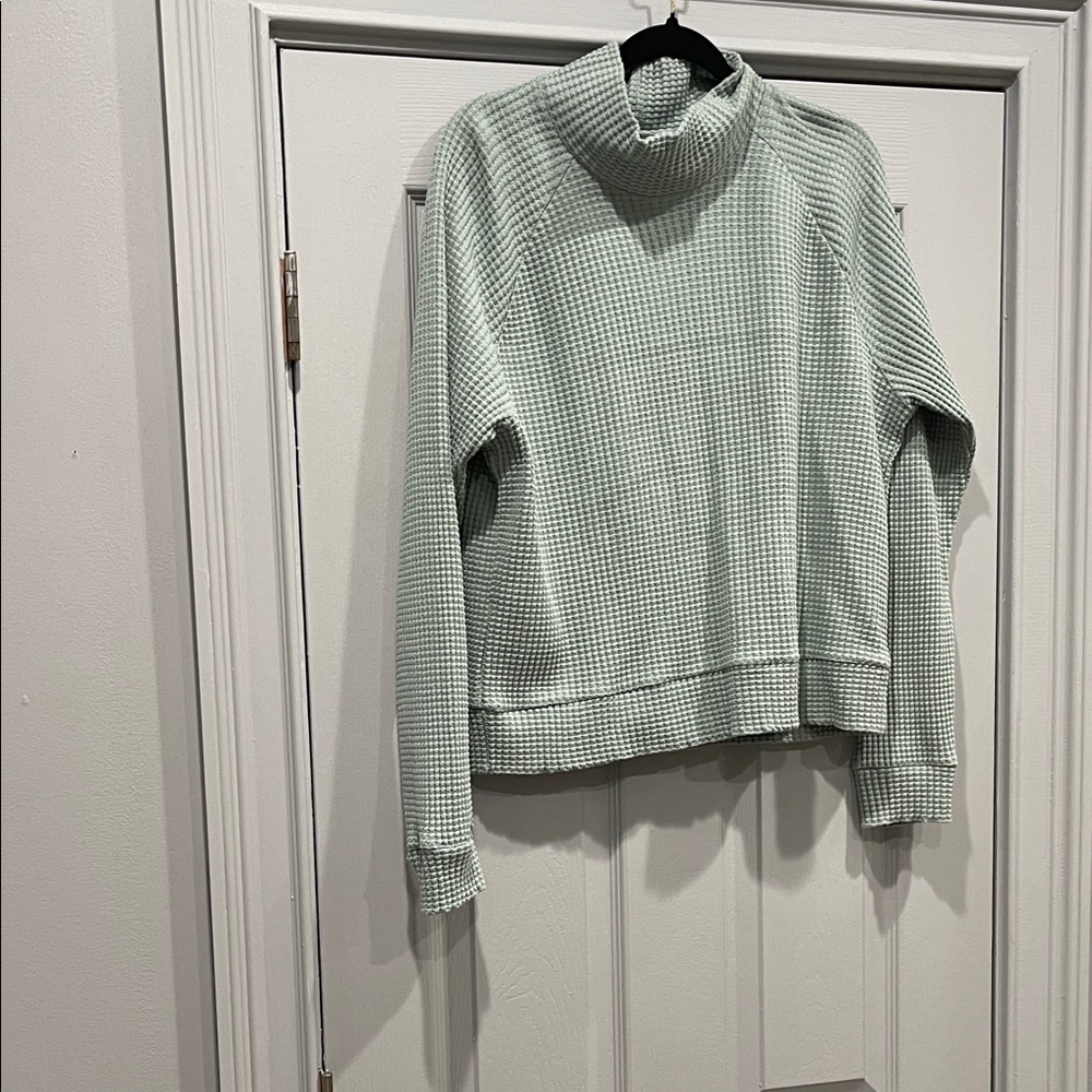 The North Face Mint Checkered Turtleneck Sweater